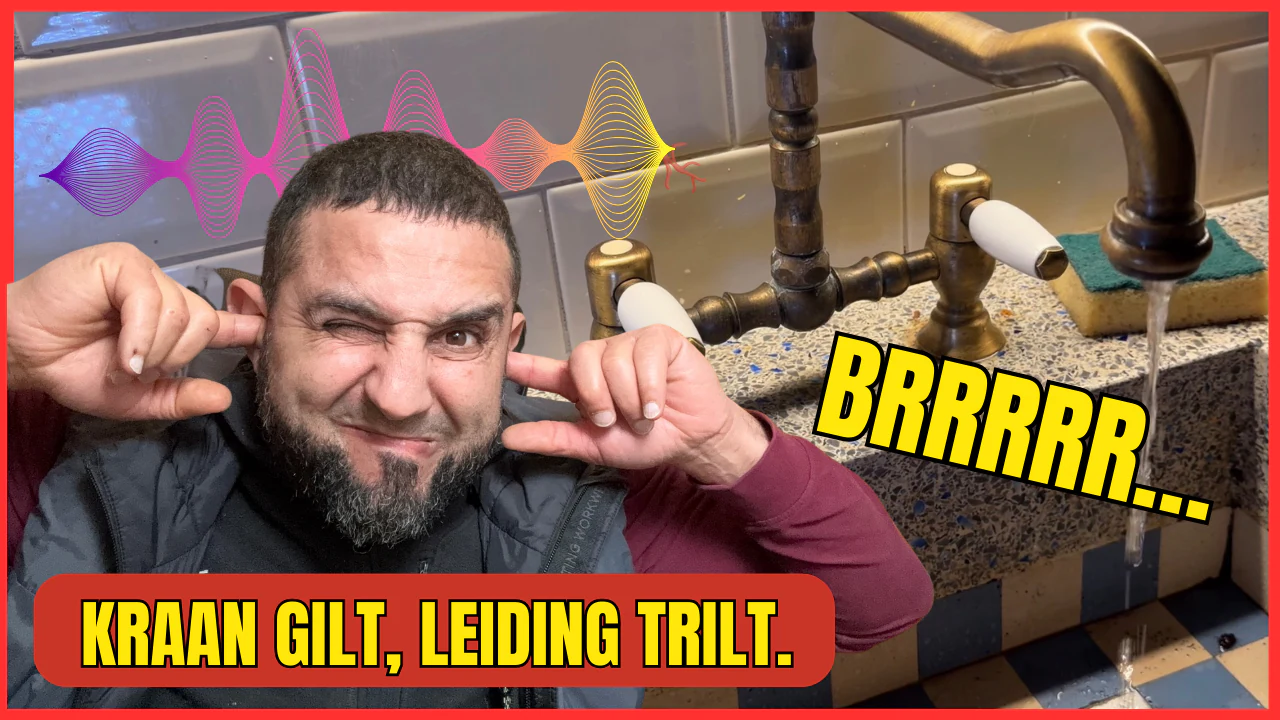 Anouar van ANO laat het geluid van een bonkende waterleiding zien
